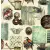 Serwetka do decoupage kolaż z pawim piórem  33x33 Ambiente Unikat
